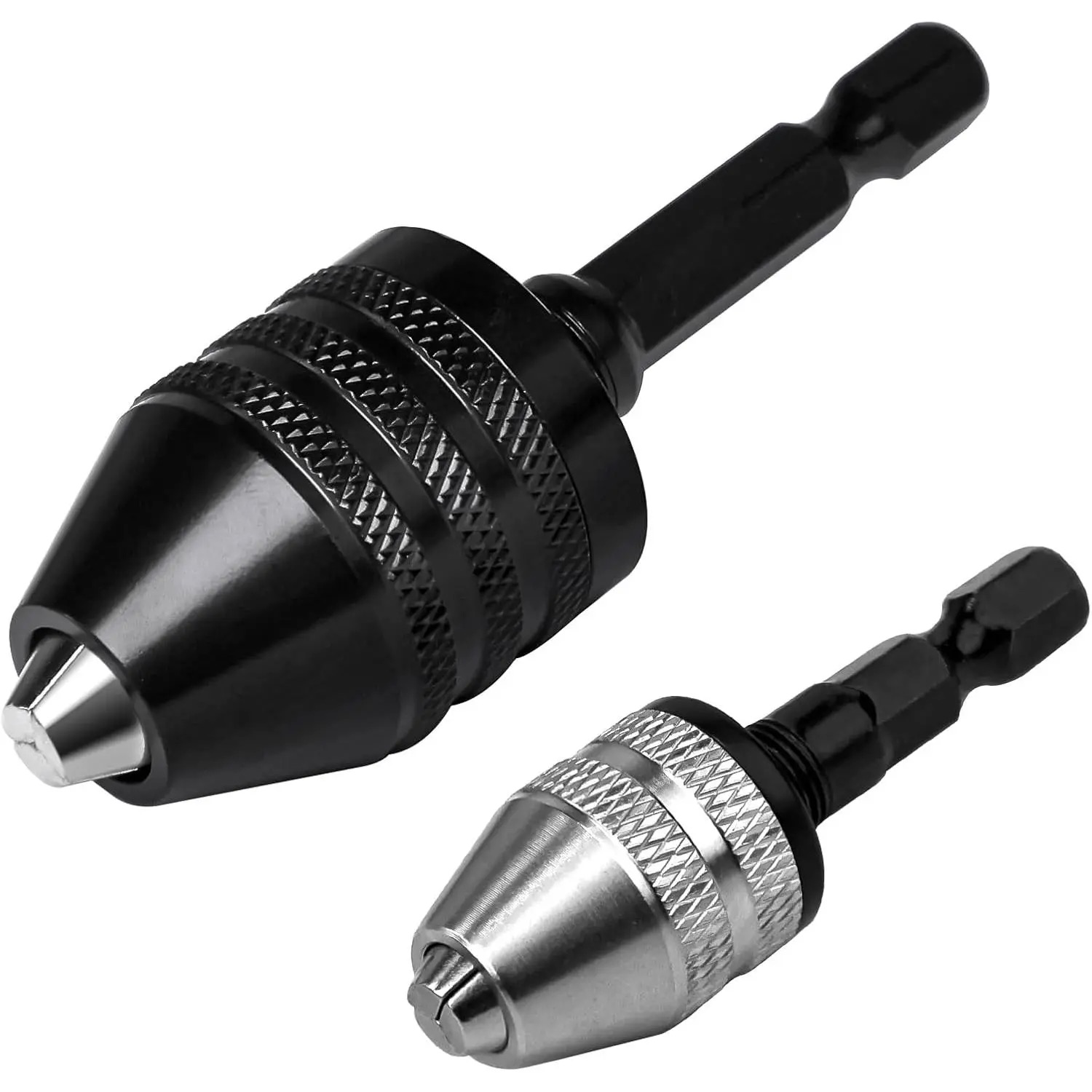 Keyless Drill Chuck Adapter Set, Hex Shank Quick Change